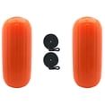 thumbnail image 1 of Extreme Max 3006.7729.2 BoatTector HTM Inflatable Fender Value 2-Pack - 8.5" x 20", Neon Orange, 1 of 7