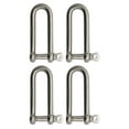 thumbnail image 1 of Extreme Max 3006.8201.4 BoatTector Stainless Steel Long D Shackle - 1/4", 4-Pack, 1 of 5