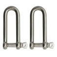 thumbnail image 1 of Extreme Max 3006.8204.2 BoatTector Stainless Steel Long D Shackle - 5/16", 2-Pack, 1 of 5