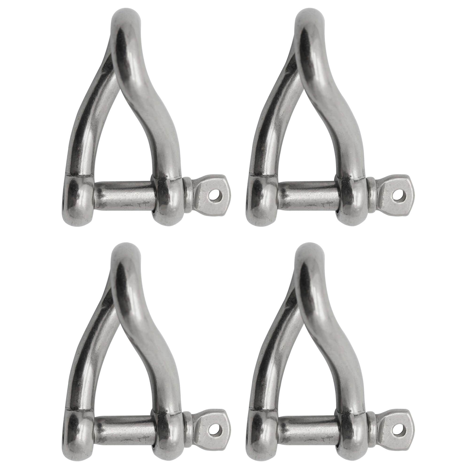 Extreme Max 3006.8216.4 BoatTector Stainless Steel Twist Shackle - 5/16", 4-Pack