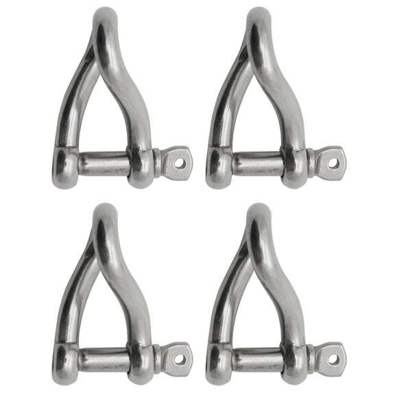 Extreme Max 3006.8216.4 BoatTector Stainless Steel Twist Shackle - 5/16", 4-Pack