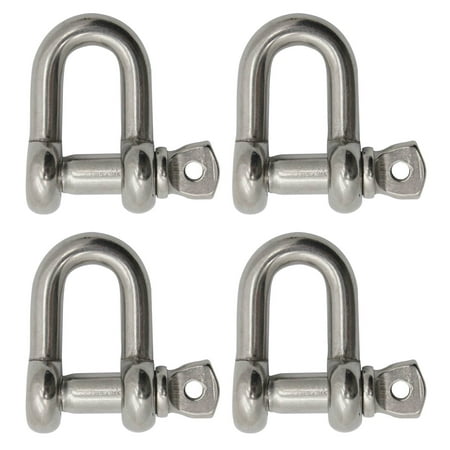 Extreme Max 3006.8261.4 BoatTector Stainless Steel Chain Shackle - 1/4", 4-Pack