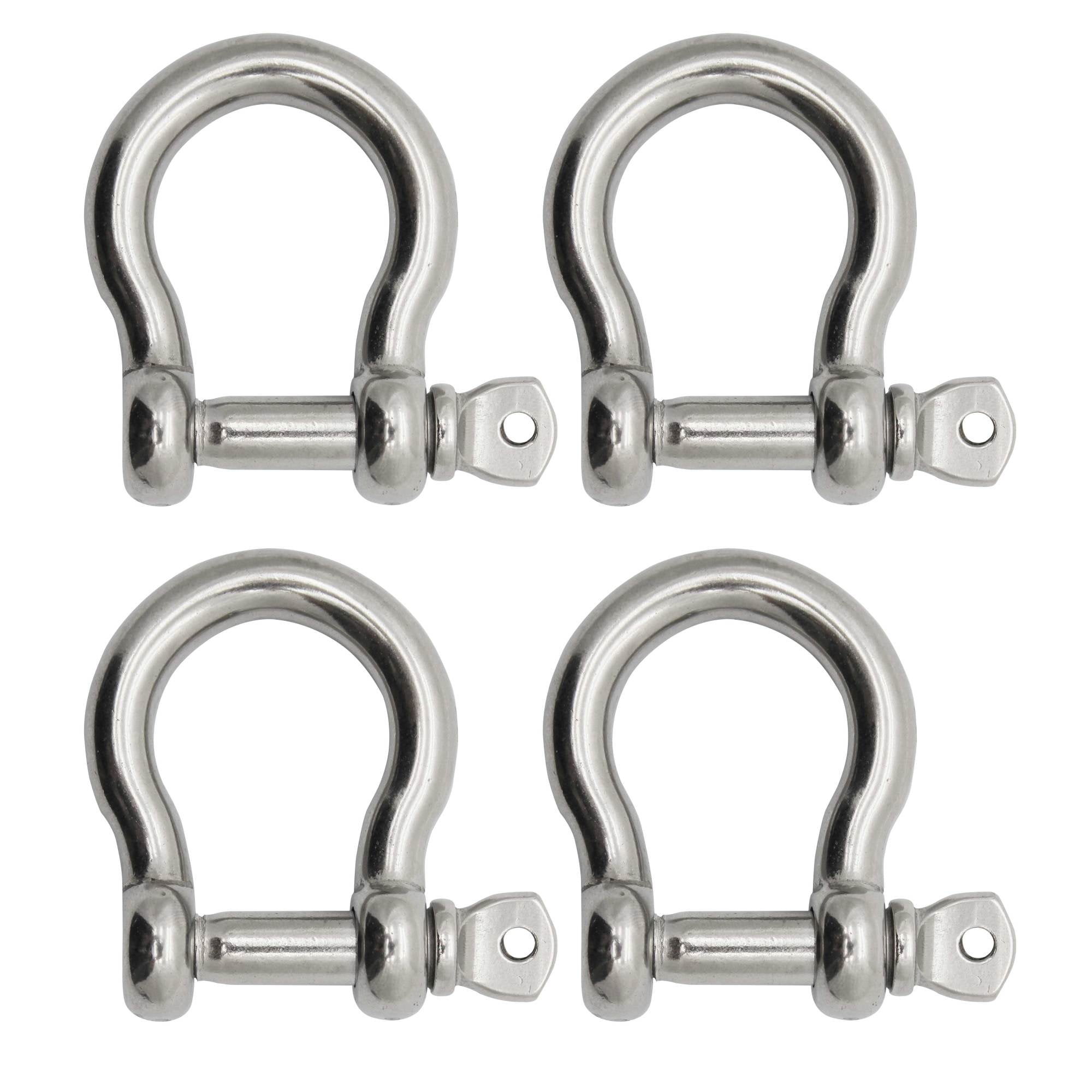 Extreme Max 3006.8291.4 BoatTector Stainless Steel Bow Shackle - 5/16", 4-Pack