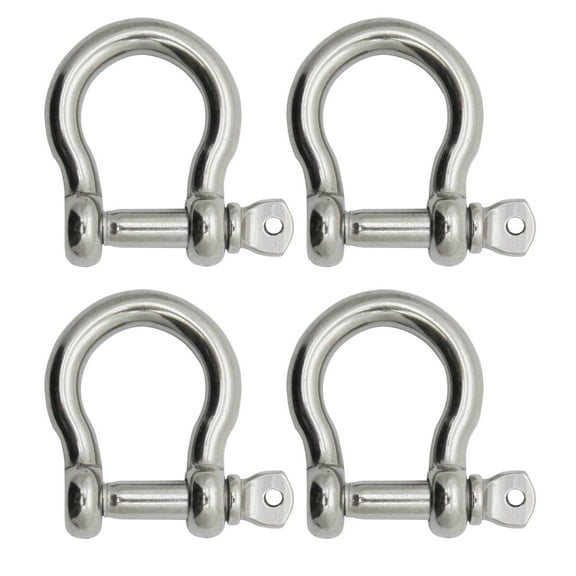 Extreme Max 3006.8309.4 BoatTector Stainless Steel Bow Shackle - 1", 4-Pack