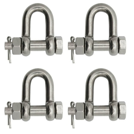 Extreme Max 3006.8354.4 BoatTector Stainless Steel Bolt-Type Chain Shackle - 5/8", 4-Pack