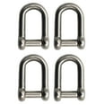 thumbnail image 1 of Extreme Max 3006.8399.4 BoatTector Stainless Steel D Shackle with No-Snag Pin - 3/8", 4-Pack, 1 of 5