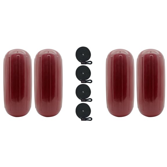Extreme Max 3006.8527.4 BoatTector HTM Inflatable Fender Value 4-Pack - 10" x 27", Cranberry