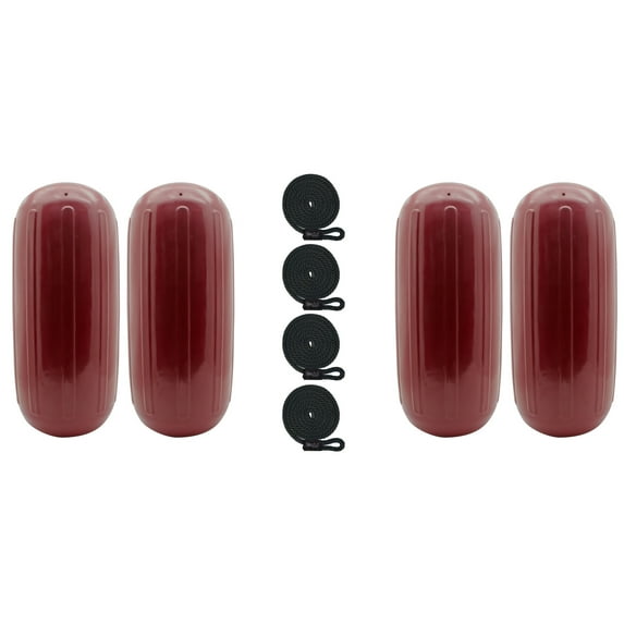 Extreme Max 3006.8527.4 BoatTector HTM Inflatable Fender Value 4-Pack - 10" x 27", Cranberry