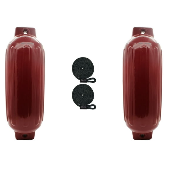 Extreme Max 3006.8564.2 BoatTector Inflatable Fender Value 2-Pack - 10" x 30", Cranberry