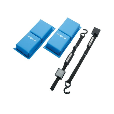 Extreme Max 3006.8581 BoatTector PWC Contour Fender with Hook & Strap Set with Adjustable Straps for Easy Secure Installation - 2-Pack, Blue