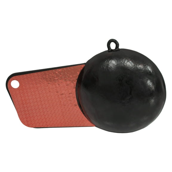 Extreme Max 3006.8924 Coated Pancake Downrigger Weight - 10 lbs. with Red Flash