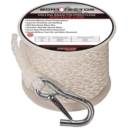 Extreme Max 30062069 BoatTector Hollow Braid MFP Anchor Line with Snap Hook - 3