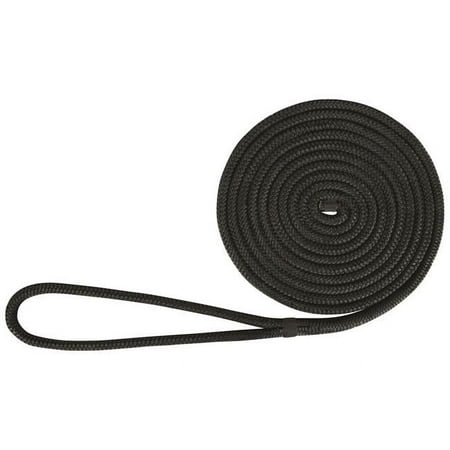 Extreme Max 30062108 BoatTector Double Braid Nylon Dock Line - 1/2 x 15 Black 1