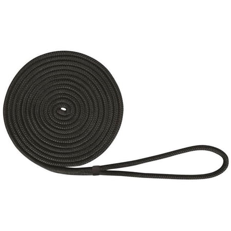 Extreme Max 30062117 BoatTector Double Braid Nylon Dock Line - 1/2 x 20 Black 1