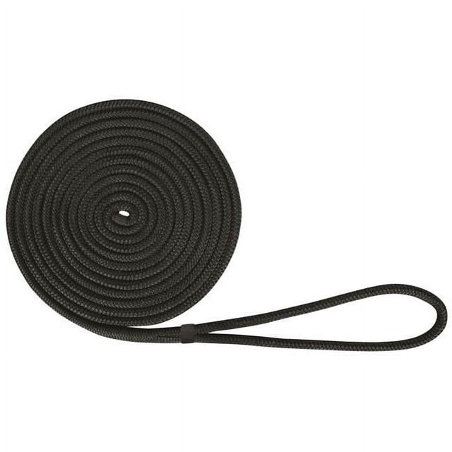 Extreme Max 30062117 BoatTector Double Braid Nylon Dock Line - 1/2 x 20 Black 1