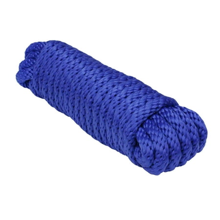 Extreme Max 3008.0064 Solid Braid MFP Utility Rope - 3/8" x 25', Blue