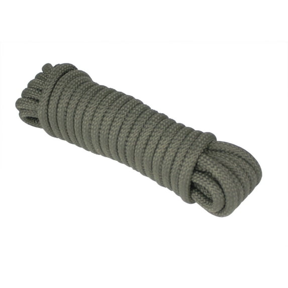 Extreme Max 3008.0436 16-Strand Diamond Braid Utility Rope - 5/8" x 25', OD Green