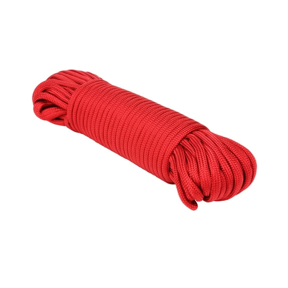 Extreme Max 3008.0541 Type III 550 Paracord Commercial Grade - 5/32" x 100', Red