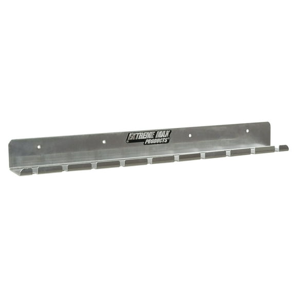 Extreme Max 5001.6059 Pneumatic Air Tool Rack Holder for Enclosed Race Trailer Shop Garage Storage - Silver