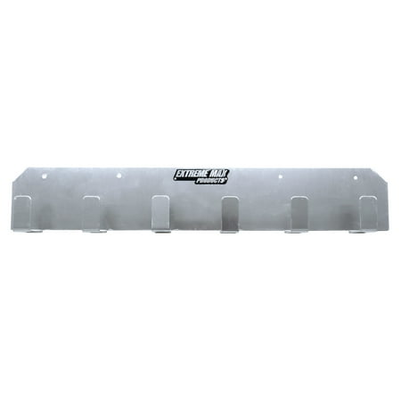 Extreme Max 5001.6099 Aluminum Goggle Storage Rack for Enclosed Trailer, Shop, Garage, Storage - 6-Goggle Capacity, Silver