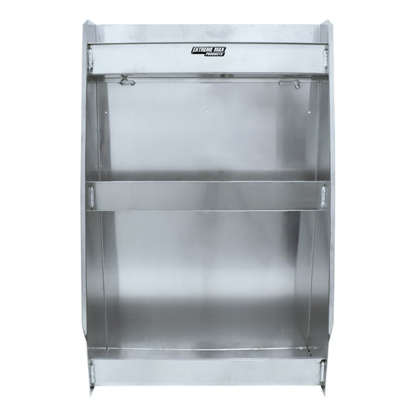 Extreme Max 5001.6102 Aluminum 3-Shelf Open Storage Cabinet for Race Trailer, Garage, Shop, Enclosed Trailer, Toy Hauler - Silver