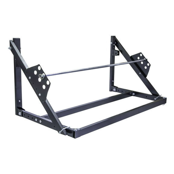 Extreme Max 5001.6461 Wall-Mount Aluminum Fold-Up Tire Rack for Race Trailer, Garage, Shop, Enclosed Trailer, Toy Hauler - 4', Black