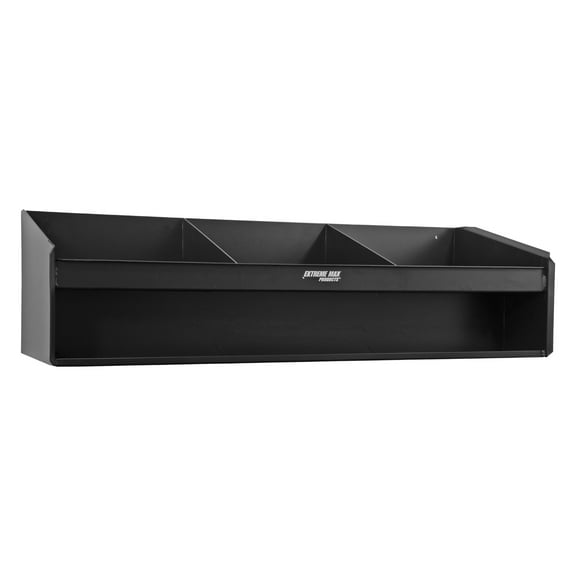 Extreme Max 5001.6541 Triple Helmet Bay Aluminum Cabinet Organizer for Enclosed Race Trailer, Shop, Garage, Storage - Black