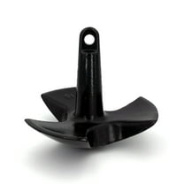 Extreme Max Black Cast Iron 15 lb River Tri-Fluke Anchor