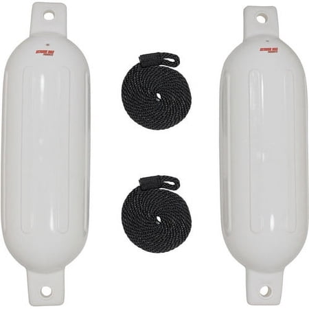 Extreme Max 30067201 Boattector Fender Value 2Pack 6" X 22", White