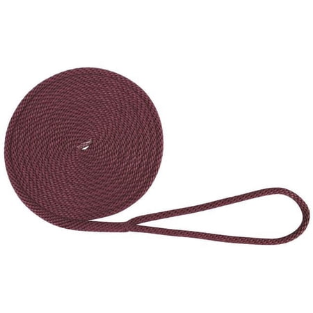 Extreme Max 3006.2335 BoatTector Solid Braid MFP Dock Line - 3/8" x 15', Burgundy
