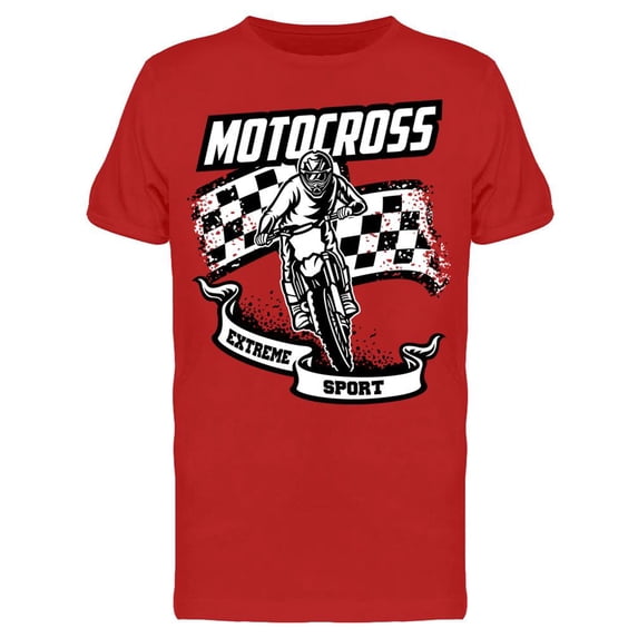 Extreme Motocross Sport T-Shirt Men -Image by Shutterstock, Male Large