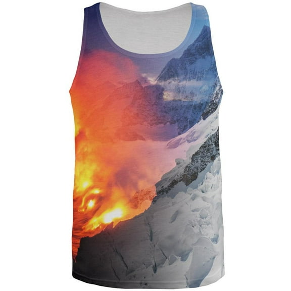Extreme Nature Adventures Fire And Ice All Over Mens Tank Top