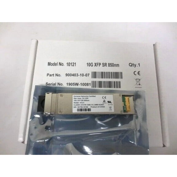 Extreme Networks 10121 10GBase-SR 850nm 10G XFP SR Optical Transceiver *NEW*