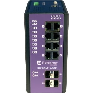 Extreme Networks ExtremeSwitching Industrial Ethernet Switches ISW 8GBP 4-SFP - switch - 8 ports - managed