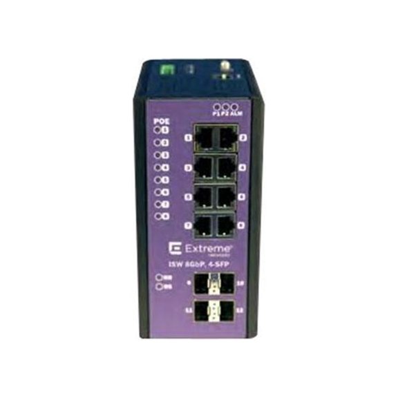 Extreme Networks ExtremeSwitching Industrial Ethernet Switches ISW 8GBP 4-SFP - switch - 8 ports - managed