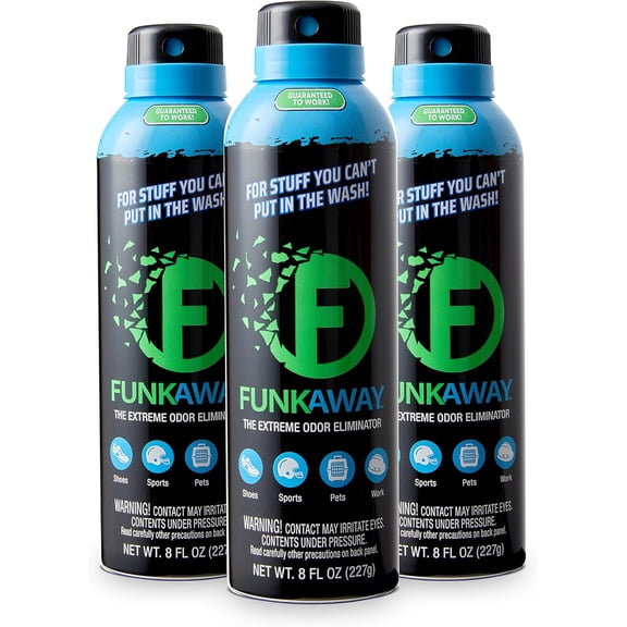 Extreme Odor Eliminator Spray (8 oz - 3 Pack) Air Fresheners for Home, Shoe Smells and Hard-to-Clean Items, Odor Neutralizer that Attacks Funk at the Source