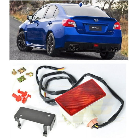 Extreme Online Store for 2015-2021 Subaru Impreza WRX & STi | EOS Crystal RED Lens JDM Rear Driving Fog Light Reverse Back Up Tail Lamp W/Mounting Bracket