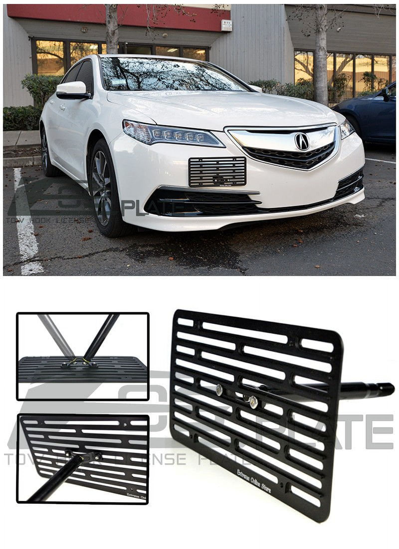JDM Style Bumper Tow Hook License Plate Bracket Mount Holder For 15-up  Acura TLX