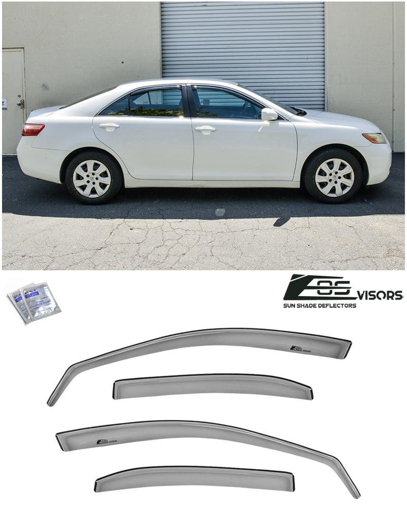 Extreme Online Store For 2007-2011 Toyota Camry | EOS Visors JDM in-Channel Style Smoke Tinted Side Vents Window Deflectors Rain Guards