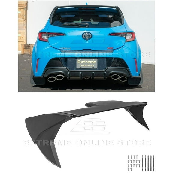 Extreme Online Store Replacement For 2019-Present Toyota GR Corolla Hatchback | CE Style Rear Trunk Lid Wing Spoiler (ABS Plastic - Matte Black)