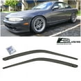 thumbnail image 1 of Extreme Online Store for 1995-1998 Nissan 240SX S14 | EOS Tape-On Smoke Tinted Side Vent Window Deflectors Rain Guards, 1 of 11