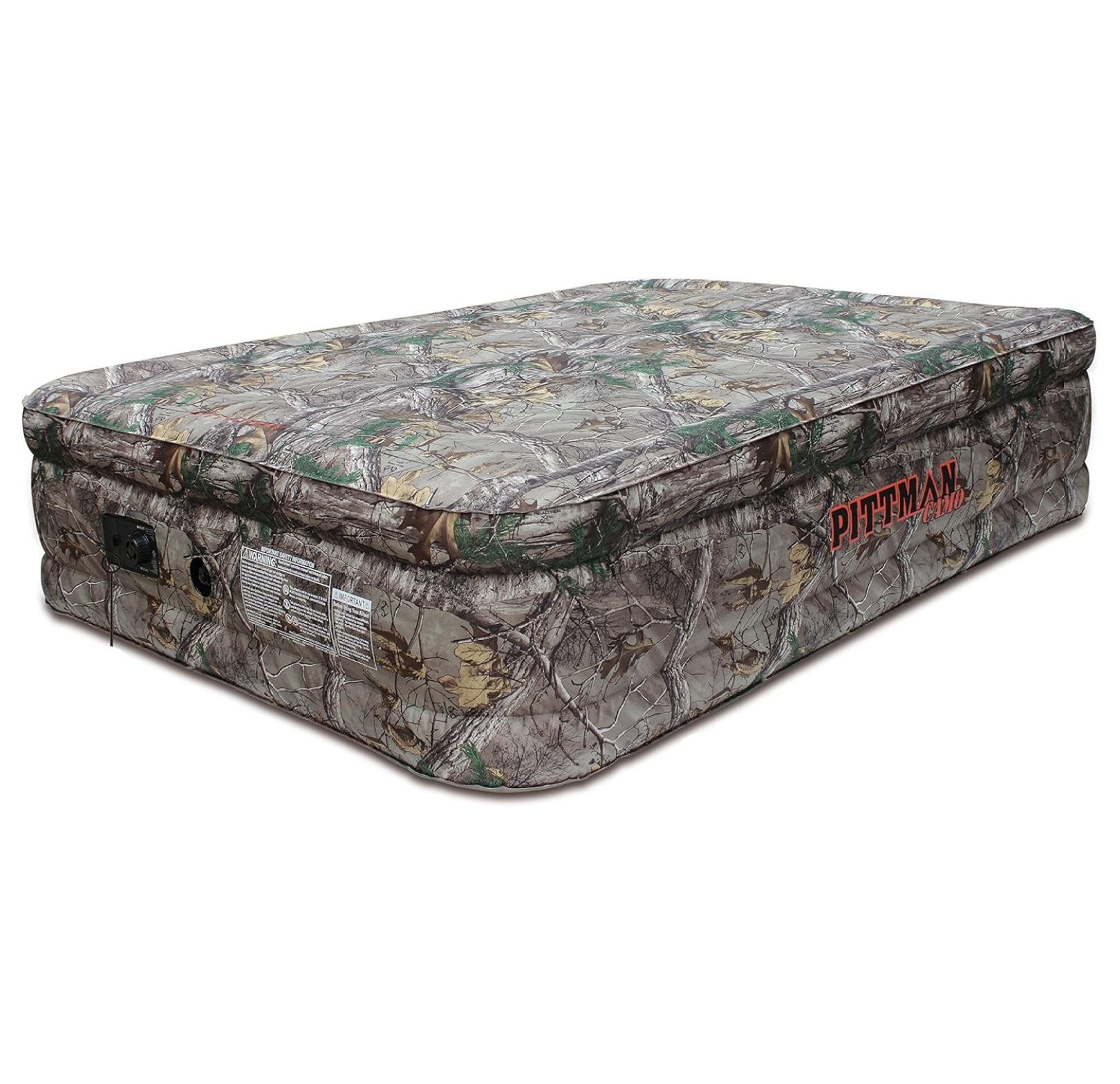 Extreme Series Indoor and Outdoor Waterproof Air Mattress with Built-in Electrical Air Pump, Queen 20-inches Tall, Realtree Camo