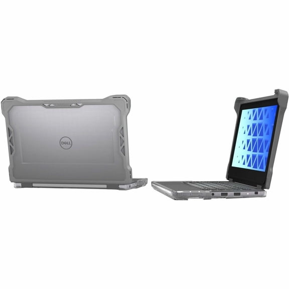 Extreme Shell-F Slide Case [ESL bottom panel] for Dell 3120 and 3140 Windows Convertible 2:1 11.6" [Gray/Clear] (dl-esf-3120wc-gry)