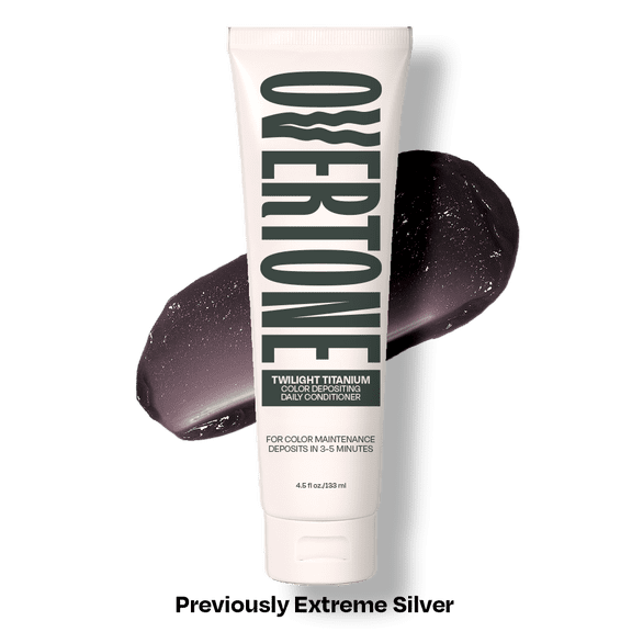 oVertone Daily Color Depositing Conditioner 4.5oz Temporary Hair Dye Conditioner with Shea Butter, Moisturizing Vegan & Cruelty-Free, For All Hair Types & Color-Treated Hair, Twilight Titanium