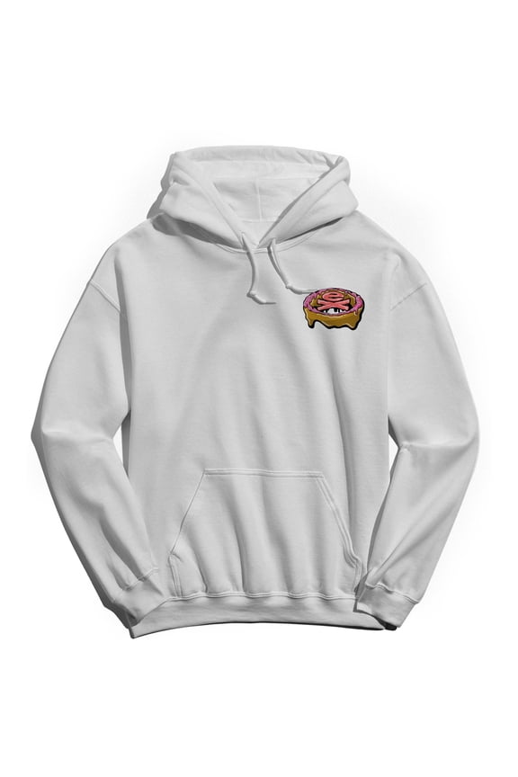 Skateboarding EX Melt Logo Graphic White Men's Cotton Pullover Hoodie