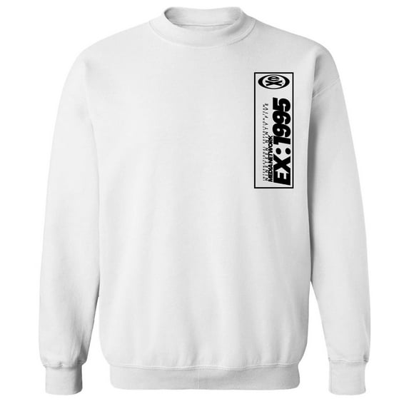 Extreme Skateboarding Powder Logo Graphic White Men's Cotton Pullover Sweatshirt