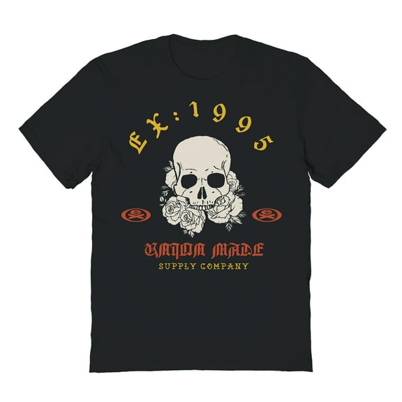 Extreme Skull EX1995 Custom Made Suppy Co Graphic Black Men's Cotton T-Shirt
