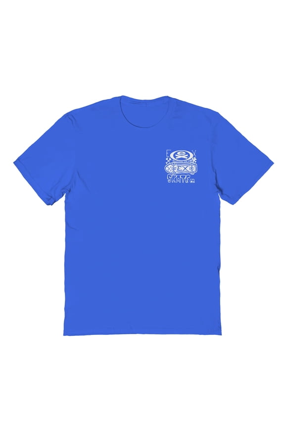 SoCal Wheels Skate Co Logo Graphic Royal Men's Cotton T-Shirt