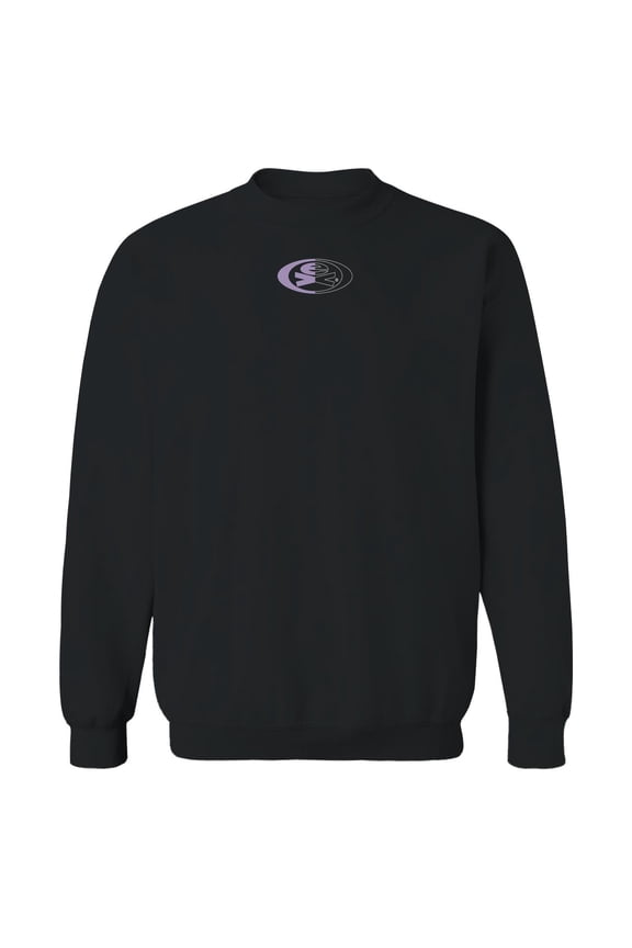 Split Skate Logo Graphic Black Men's Cotton Pullover Sweatshirt
