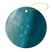 Extreme Sports Games 2 Side Printed Ornaments Gifts for Christmas 2025 Tiny People Surfing The Ocean Ceramic Ornament Holiday Present Idea